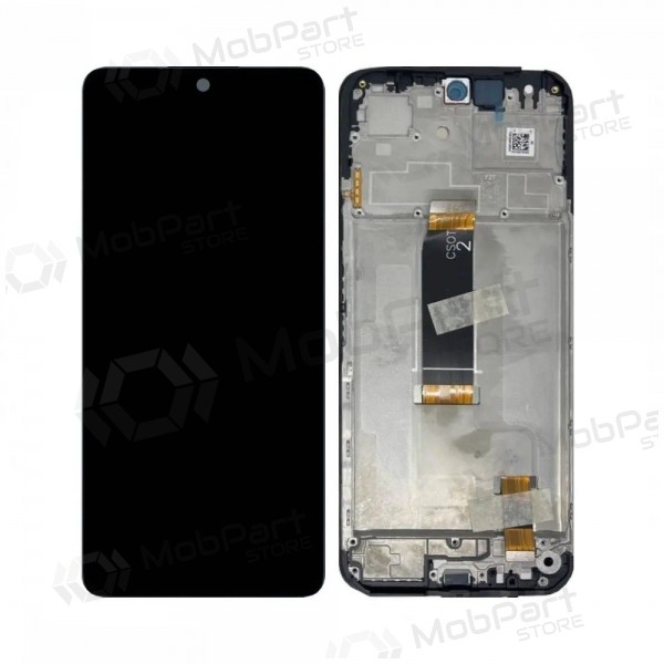 Ekranas Xiaomi Redmi 13 4G/5G/Poco M6 4G su lietimui jautriu stikliuku e rėmeliu Black original (service pack)