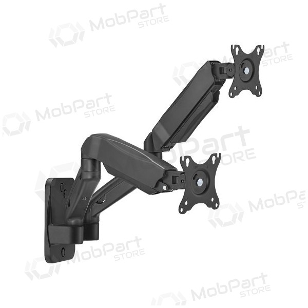 Dviejų 17”-32” monitorių spyruoklinis sieninis laikiklis, preto Dviejų 17”-32” monitorių spyruoklinis sieninis laikiklis, preto