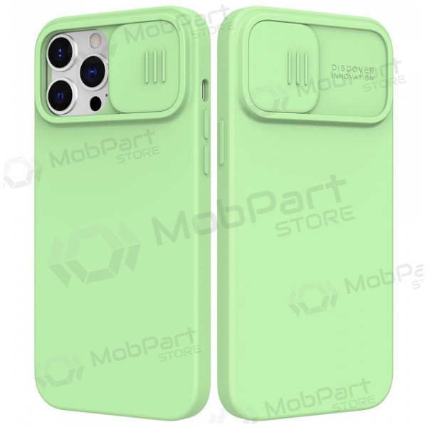Apple iPhone 15 capa „Nillkin Silicone“ (verde luz)