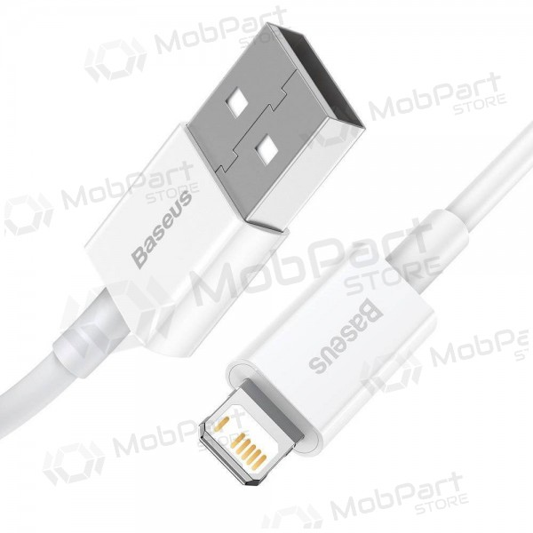 USB cabo Baseus Superior Lightning 2.4A 1.5m (branco) CALYS-B02