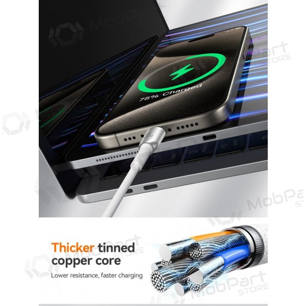 USB cabo Joyroom S-A51 USB-C to Lightning 30W 1.2m cinza