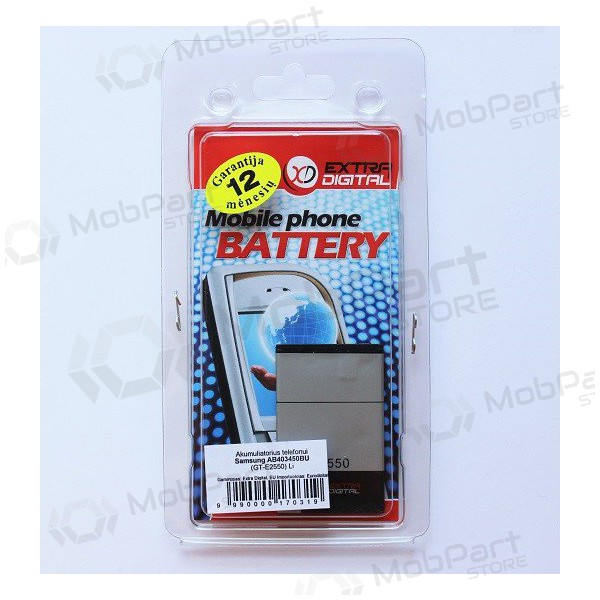 Samsung GT-E2550, GT-S3550 bateria / acumulador (800mAh) Samsung GT-E2550, GT-S3550 bateria / acumulador (800mAh)