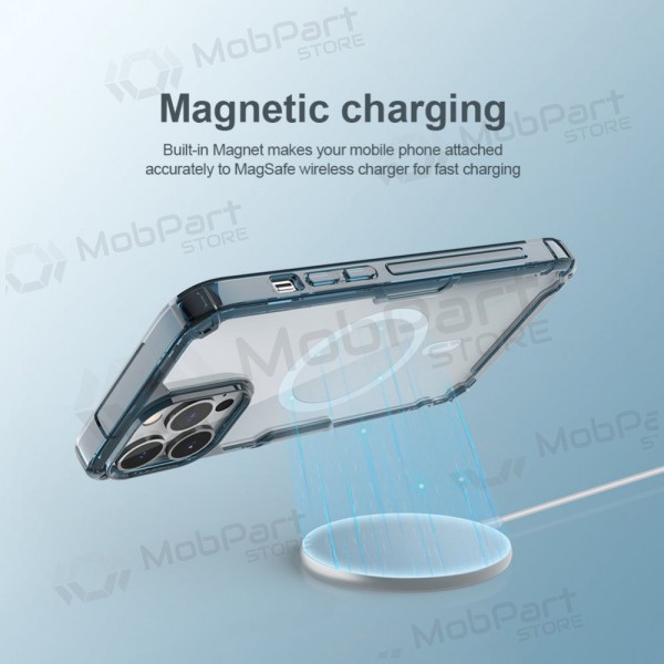 Apple iPhone 14 Plus capa „Nillkin Nature Magnetic“ (branco)