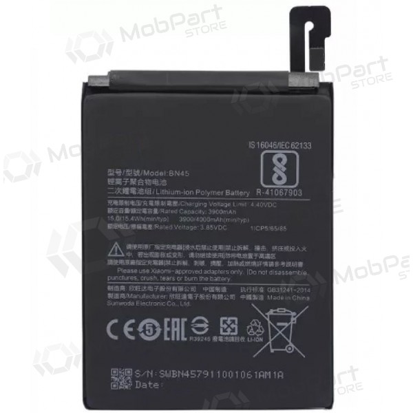 Xiaomi Redmi Note 5 / Redmi Note 5 Pro (BN45) bateria / acumulador (4000mAh) Xiaomi Redmi Note 5 / Redmi Note 5 Pro (BN45) bateria / acumulador (4000mAh)