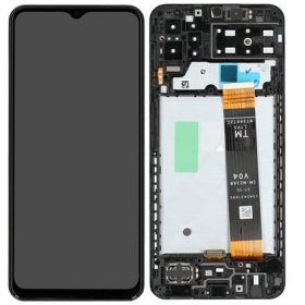 Samsung Galaxy A13 4G ecrã (preto) (com moldura) (original)
