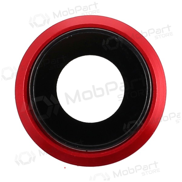 Apple iPhone 8 / SE 2020 / SE 2022 lente vidro da câmera (vermelho) (com moldura) Apple iPhone 8 / SE 2020 / SE 2022 lente vidro da câmera (vermelho) (com moldura)