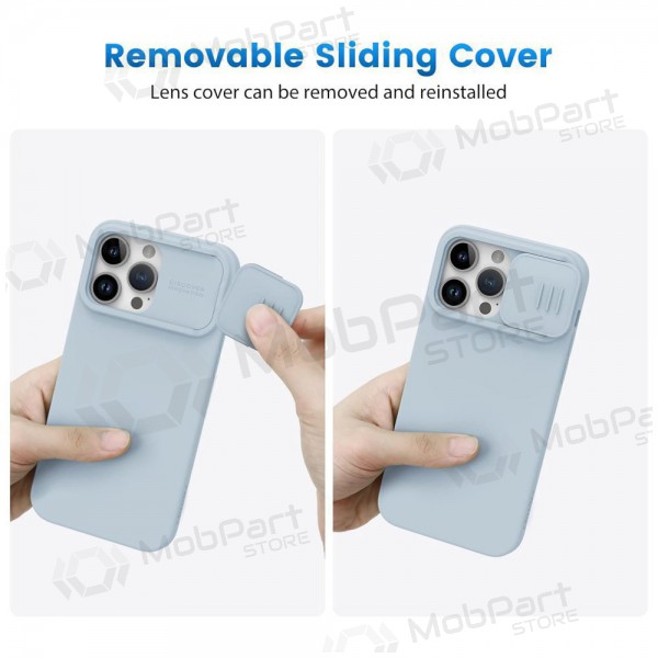 Apple iPhone 15 Pro capa „Nillkin Silicone“ (cinza)