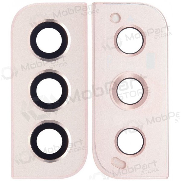 Samsung S906 Galaxy S22 Plus lente vidro da câmera (rosa / dourado) (com moldura) Samsung S906 Galaxy S22 Plus lente vidro da câmera (rosa / dourado) (com moldura)