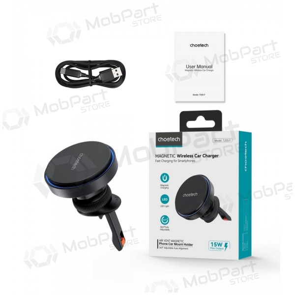 Automobilinis laikiklis-carregador Choetech T205-F MagSafe 15W preto