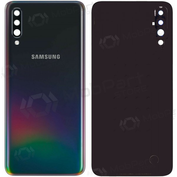 Samsung A505 Galaxy A50 2019 tampa traseira da bateria (preto) (usado grade C, original) Samsung A505 Galaxy A50 2019 tampa traseira da bateria (preto) (usado grade C, original)