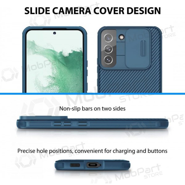 Samsung Galaxy S24 Plus capa „Nillkin CamShield Pro“ (azul)