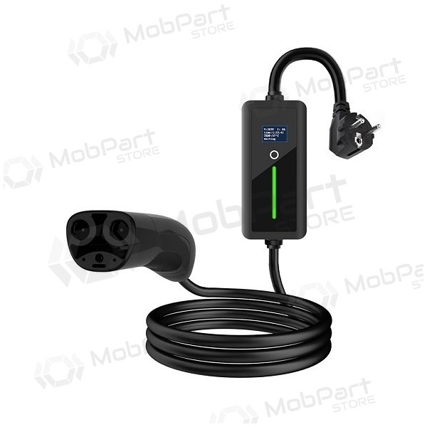Elektromobilio nešiojamas carregador TESLA NACS - Schuko (220V), 8-16A, 3.5kW, 1-fazė, 5m Elektromobilio nešiojamas carregador TESLA NACS - Schuko (220V), 8-16A, 3.5kW, 1-fazė, 5m