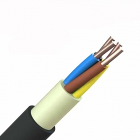 Cabo de energia TTcable N2XH-J 3x2.5 mm² de cobre XLPE CPR Cca 0.6/1 kV sólido
