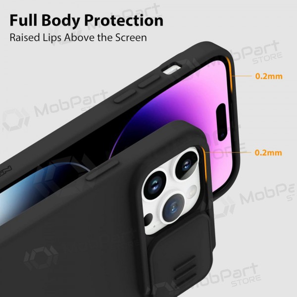 Apple iPhone 15 Pro capa „Nillkin Silicone“ (preto)