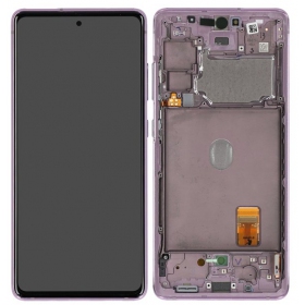Ekranas Samsung G780/G781 S20 FE su lietimui jautriu stikliuku e rėmeliu Cloud Lavender Oled (real size)