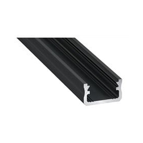 Aliuminis profilis Lumines LED juostoms A (preto, anoduotas, 3m)