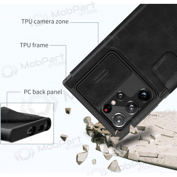 Samsung Galaxy S22 Plus capa „Nillkin Leather“ (preto)