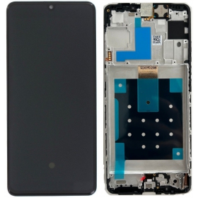 Ekranas Samsung M556 M55 5G su lietimui jautriu stikliuku e rėmeliu Black original (service pack)