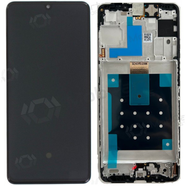 Ekranas Samsung M556 M55 5G su lietimui jautriu stikliuku e rėmeliu Black original (service pack)