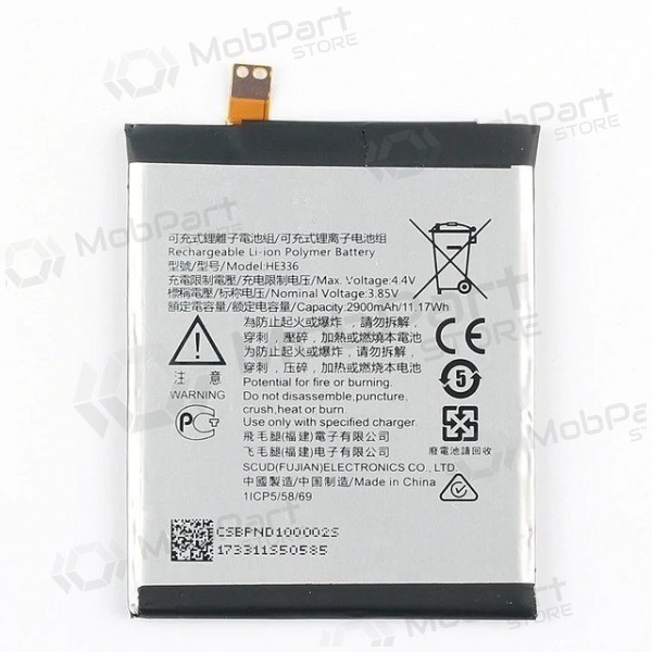Nokia 3.1 / 5.1 bateria / acumulador (TA-1063 / 1075 HE336) (2900mAh) Nokia 3.1 / 5.1 bateria / acumulador (TA-1063 / 1075 HE336) (2900mAh)