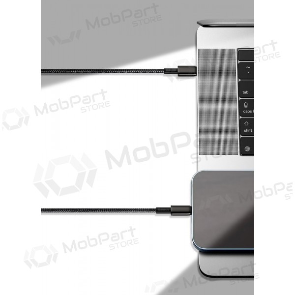 Cabo Lightning Baseus Tungsten CATLWJ-01 USB-C para Lightning 1 m PD 20 W preto