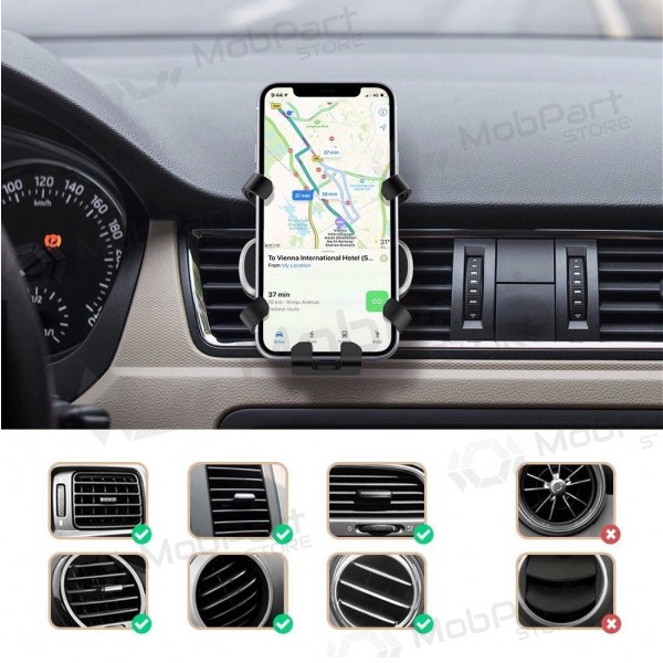 Suporte de telefone para carro Ugreen LP228 para grelhas de ventilação 360°