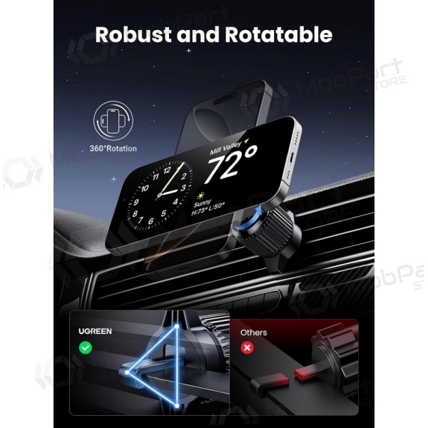 Automobilinis laikiklis-carregador Ugreen W708 MagSafe 15W (35970) preto