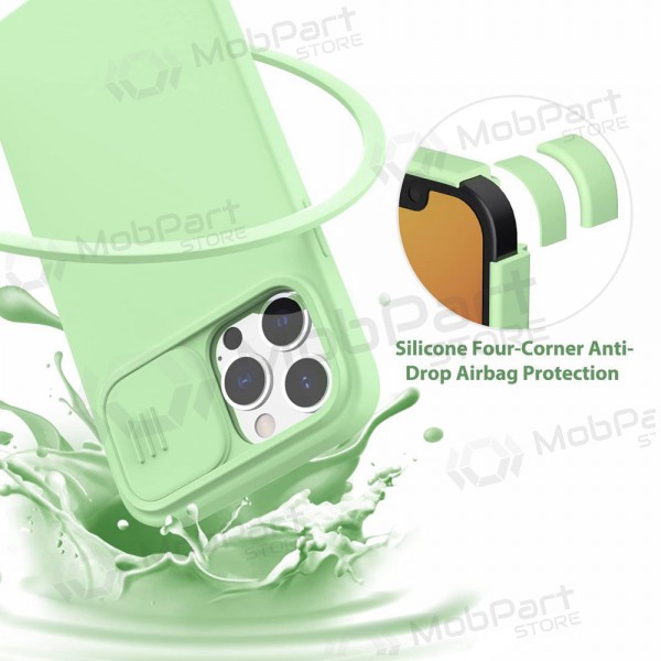 Apple iPhone 15 Pro capa „Nillkin Silicone“ (verde luz)