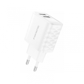 Carregador de telefone Foneng EU53 12 W USB-A branco.