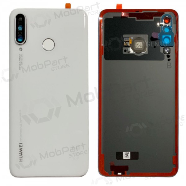 Huawei P30 Lite / P30 Lite New Edition 2020 48MP tampa traseira da bateria branco (Pearl White) (usado grade B, original)