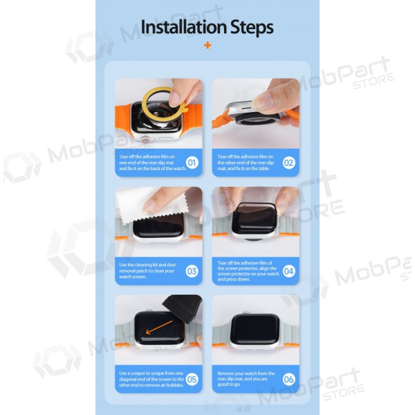 LCD apsauginis stikliukas Dux Ducis Pmma (2Pack) Apple Watch 41mm preto