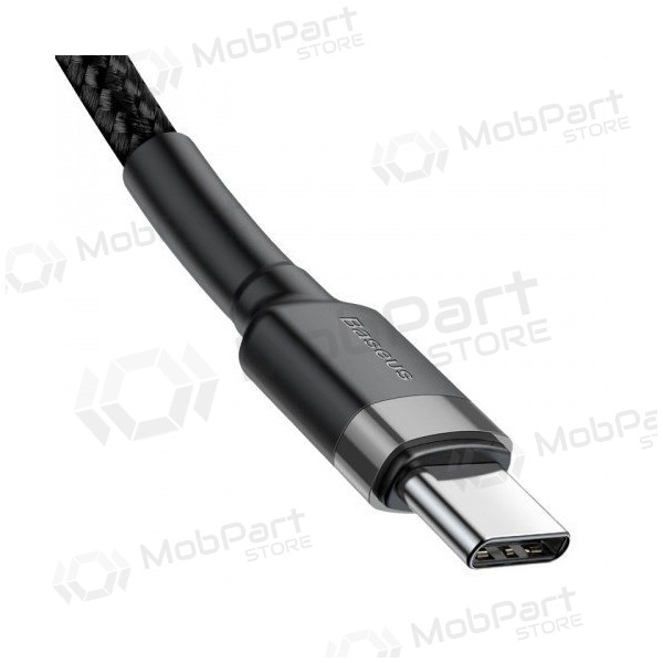 Cabo Baseus Cafule PD Type-C - Type-C 3.0A 60W (cinza-preto) 1.0m CATKLF-GG1
