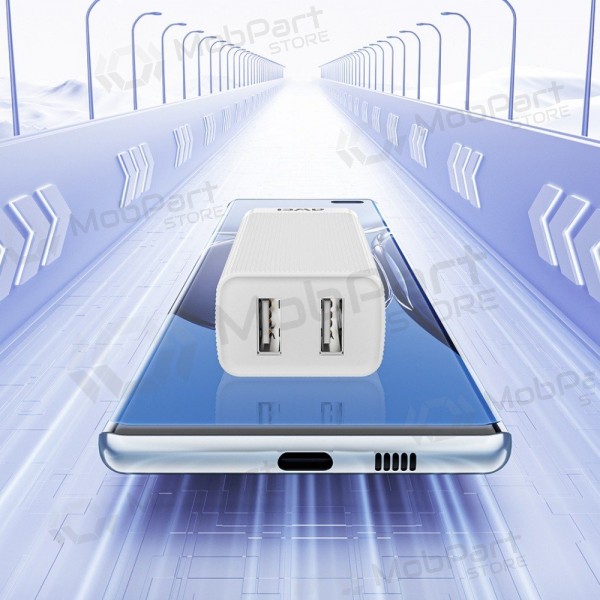 Carregador Awei C15-EU 2xUSB-A 10W branco
