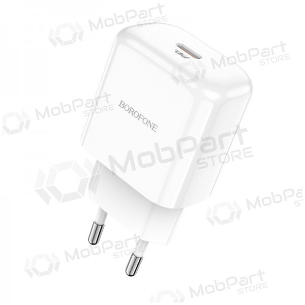 Carregador Borofone BN3 Type-C QC 3.0, PD 2.0 20W (branco)