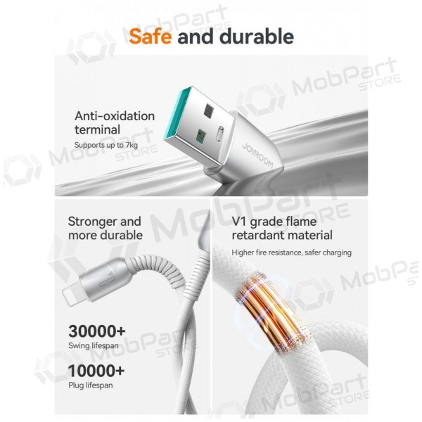 USB cabo Joyroom S-A51 USB-A to Lightning 3A 1.2m cinza