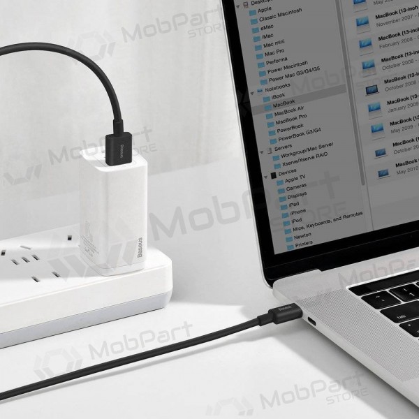 USB cabo Baseus Superior Type-C 66W 1.0m (preto) CATYS-01