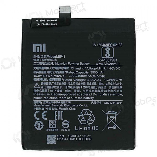 Xiaomi Mi 9T bateria, akumuliatorius (BP41) (original) Xiaomi Mi 9T bateria, akumuliatorius (BP41) (original)