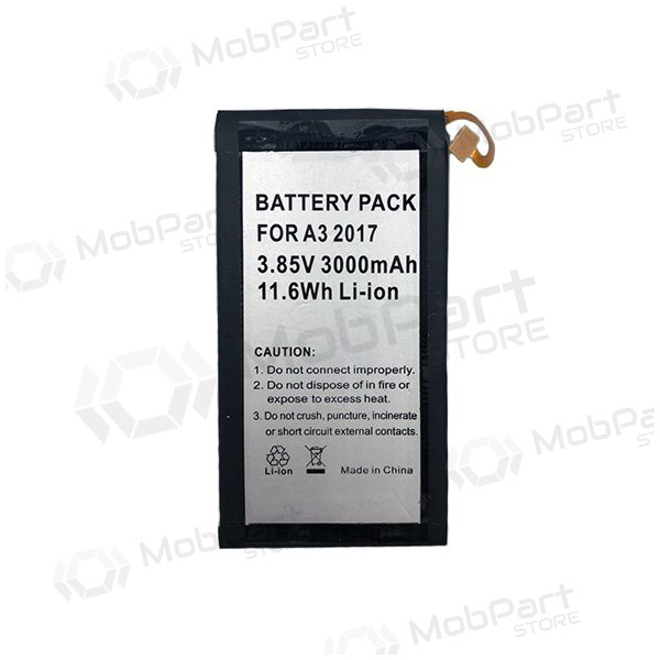Samsung A320F Galaxy A3 (2017) (EB-BA320ABE) bateria / acumulador (3000mAh) Samsung A320F Galaxy A3 (2017) (EB-BA320ABE) bateria / acumulador (3000mAh)