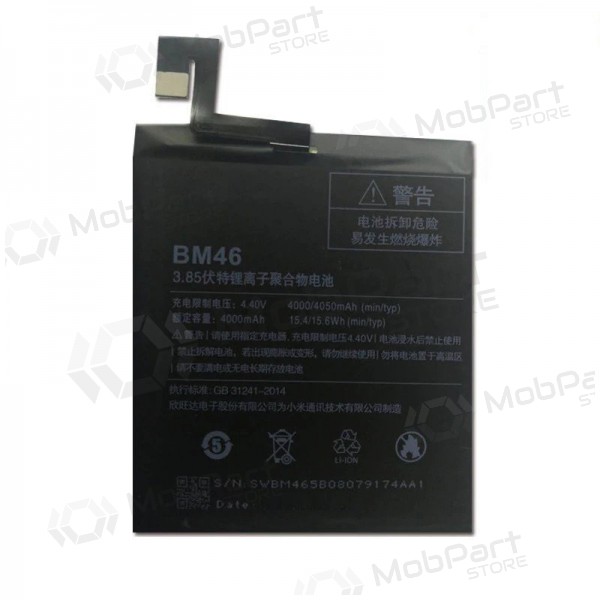 Xiaomi Redmi Note 3 / Note 3 Pro bateria / acumulador (BM46) (4000mAh) Xiaomi Redmi Note 3 / Note 3 Pro bateria / acumulador (BM46) (4000mAh)
