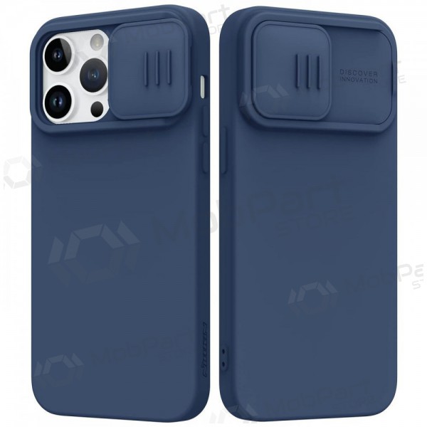 Apple iPhone 15 capa „Nillkin Silicone“ (azul escuro)
