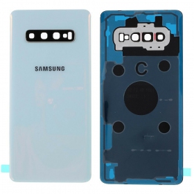Samsung G975 Galaxy S10 Plus tampa traseira da bateria branco (Prism White) (usado grade C, original)