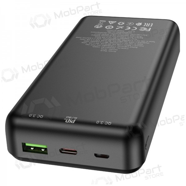 Bateria externa Power Bank Hoco J87A Type-C PD 20W+Quick Charge 3.0 20000mAh preto