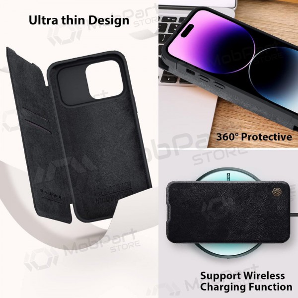 Apple iPhone 14 Pro Max capa „Nillkin Leather“ (preto)