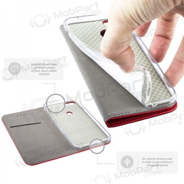Samsung Galaxy A57 capa - Smart Magnet (vermelho)