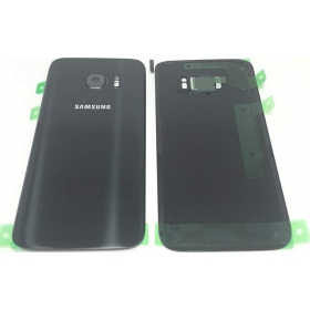 Samsung G930F Galaxy S7 tampa traseira da bateria (preto) (usado grade A, original)
