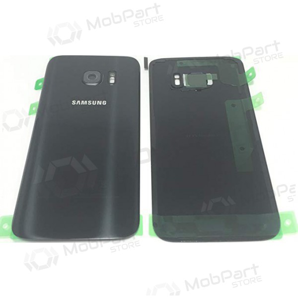 Samsung G930F Galaxy S7 tampa traseira da bateria (preto) (usado grade A, original)