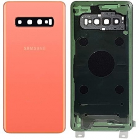 Samsung G973 Galaxy S10 tampa traseira da bateria rosa (Flamingo Pink) (usado grade C, original)