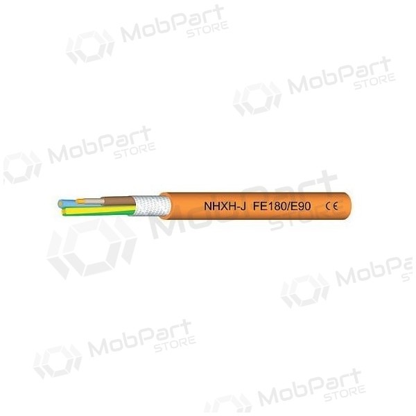 Cabo de força Eupen NHXH FE-180/E90 5x4 mm² de cobre LSZH 1 kV