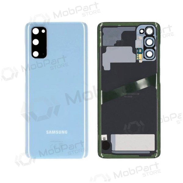 Samsung G981F / G980 Galaxy S20 tampa traseira da bateria (Cloud Blue) (usado grade B, original)