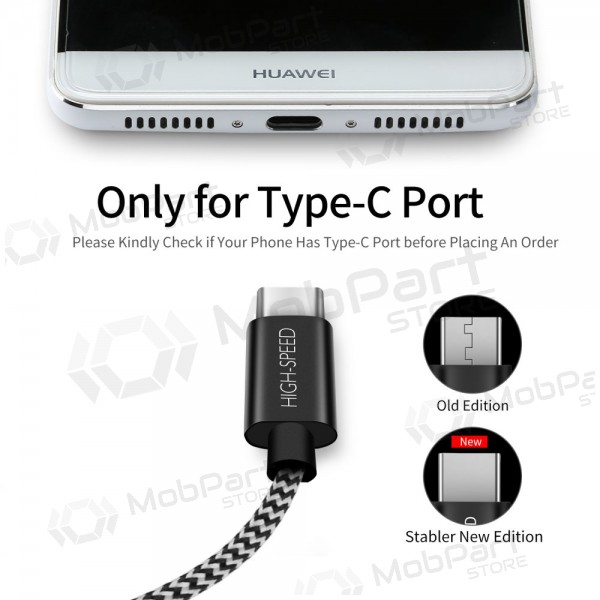 USB cabo Dux Ducis K-ONE Type-C FastCharging 1.0m